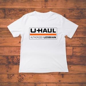 Uhaul Authorized Lesbian LGBT Funny Unisex Short Sleeve T-shirt